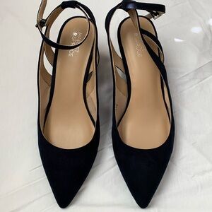 MARKET & SPRUCE Billie Ankle Wrap Wedge 7.5